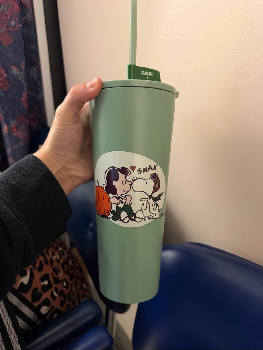 Starbucks Peanuts Mint Green Tumbler with Snoopy & Lucy NWT